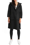 Belle & Bloom Walk This Way Wool Blend Oversized Coat In Pure Black