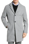 Cole Haan Regular Fit Stretch Wool Coat In Grey