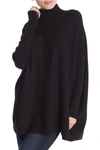 Joseph A Oversized Boxy Turtleneck In Black