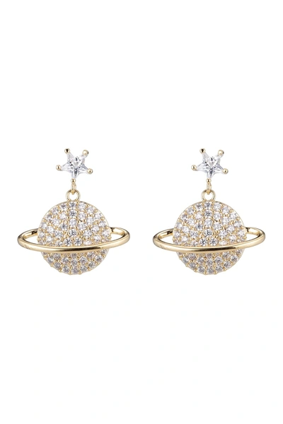 Eye Candy Los Angeles Mars Cz Crystal Drop Earring In Gold