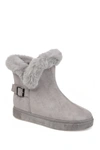 Journee Collection Journee Sibby Faux Fur Lined Boot In Grey