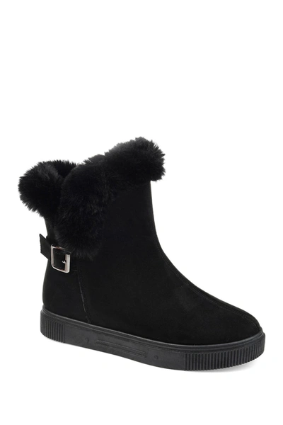 Journee Collection Journee Sibby Faux Fur Lined Boot In Black