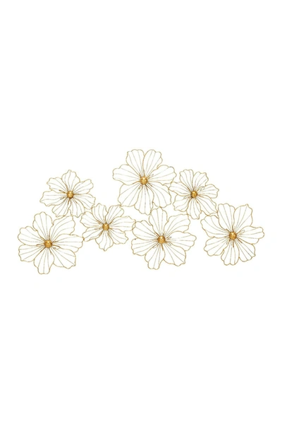 Willow Row Bronze Modern Floral Montage Wall Decor