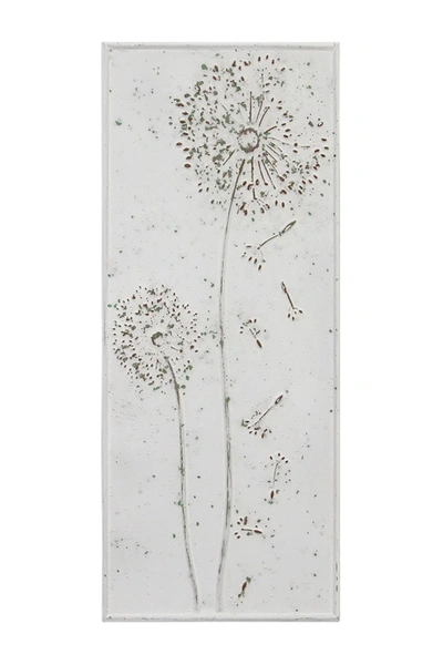 Stratton Home Dandelion Metal Panel Wall Decor In White