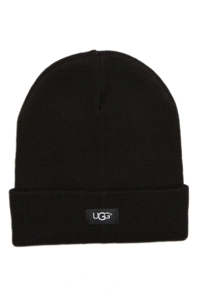 Ugg Logo Knit Cuff Beanie In Black - 200