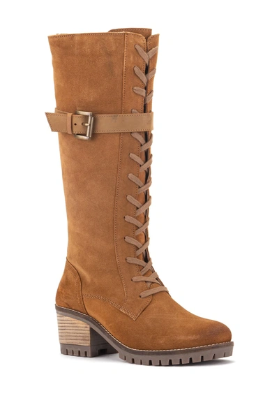 Vintage Foundry Naomi Suede Lace-up Boot In Tan