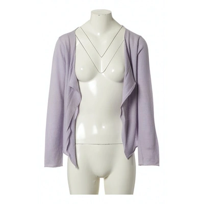 Pre-owned Zadig & Voltaire Cashmere Cardigan In Purple