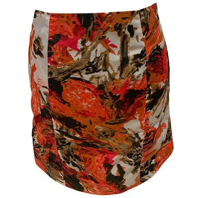 Pre-owned Erdem Silk Mini Skirt In Multicolour