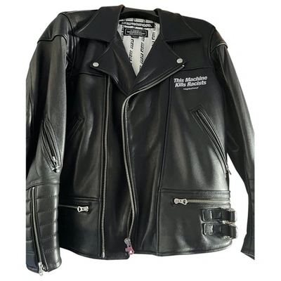 Pre-owned Neighborhood Leather Jacket In Black