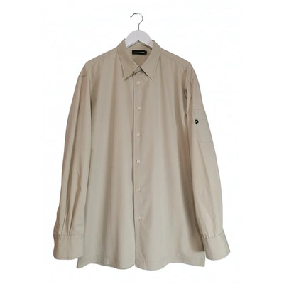 Pre-owned Dkny Shirt In Beige