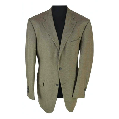 Pre-owned Oscar De La Renta Wool Jacket In Brown