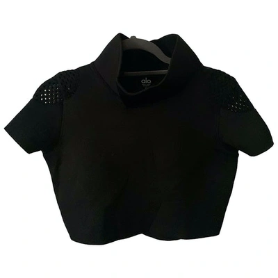 Pre-owned Alo Yoga Black Polyester Top