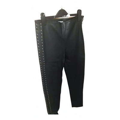 Pre-owned Iro Leather Slim Pants In Black