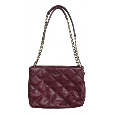 Pre-owned Kate Spade Leather Handbag In Burgundy