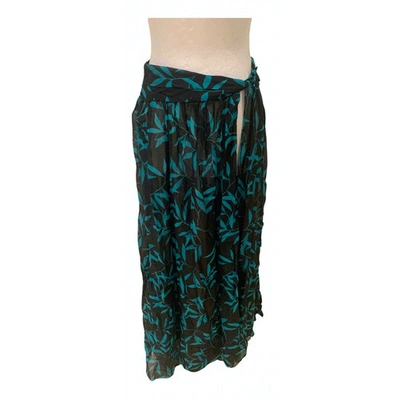Pre-owned Caroline Constas Silk Maxi Skirt In Multicolour