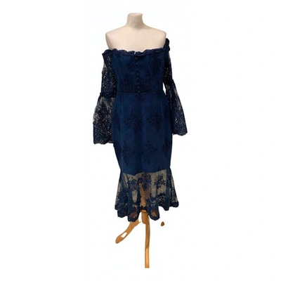 Pre-owned Nicholas Lace Mid-length Dress In Blue