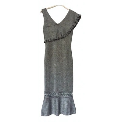 Pre-owned Issa Mid-length Dress In Silver