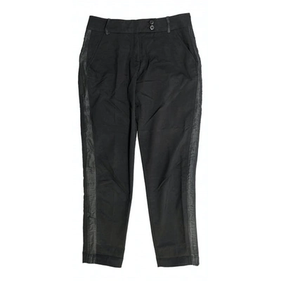 Pre-owned Allsaints Wool Slim Pants In Black