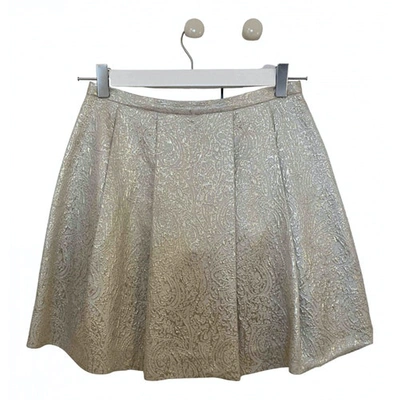 Pre-owned Tara Jarmon Mini Skirt In Gold