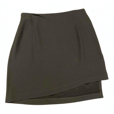 Pre-owned Costume National Silk Mini Skirt In Grey