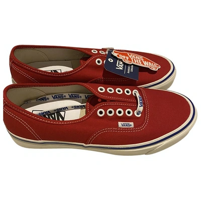 Pre-owned Vans Cloth Trainers In Red