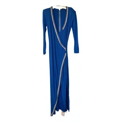 Pre-owned Balmain Maxi Dress In Blue