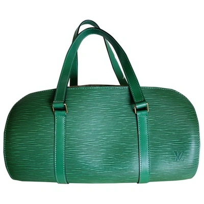 Pre-owned Louis Vuitton Soufflot Vintage Leather Handbag In Green