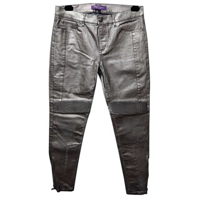Pre-owned Ralph Lauren Slim Pants In Silver
