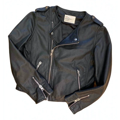 Pre-owned Leon & Harper Leather Jacket In Black