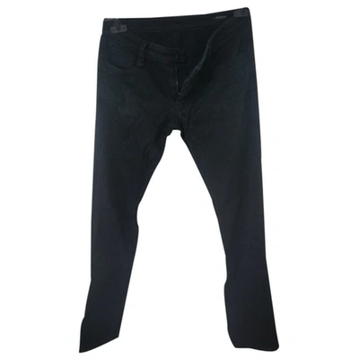 Pre-owned Miu Miu Straight Jeans In Black