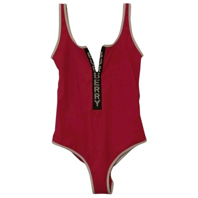 Pre-owned Burberry Red Swimwear
