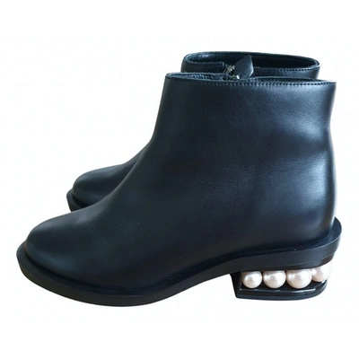 Pre-owned Nicholas Kirkwood Leather Boots In Black
