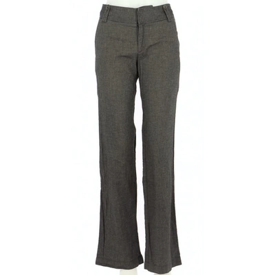 Pre-owned Comptoir Des Cotonniers Linen Trousers In Brown