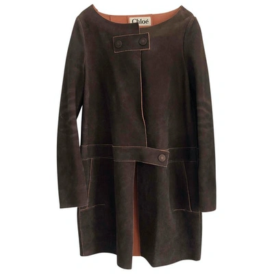 Pre-owned Chloé Coat In Brown