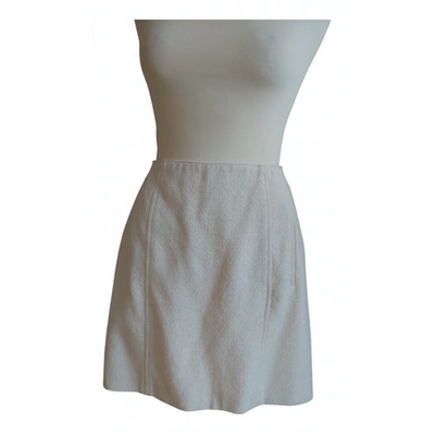 Pre-owned Carven Mini Skirt In Ecru