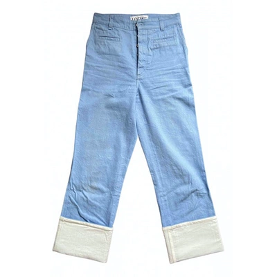 Pre-owned Loewe Blue Cotton Jeans