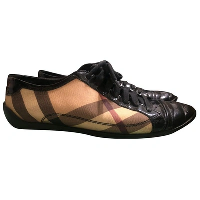 Pre-owned Burberry Leather Trainers In Black