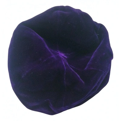 Pre-owned Prada Purple Synthetic Hat