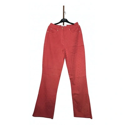 Pre-owned Mcm Large Pants In Red