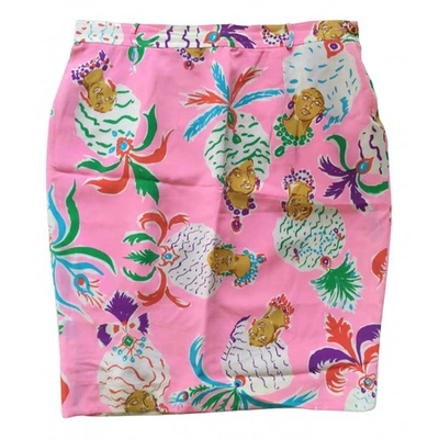 Pre-owned Escada Silk Mid-length Skirt In Multicolour