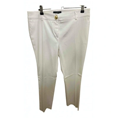 Pre-owned Class Cavalli Trousers In White