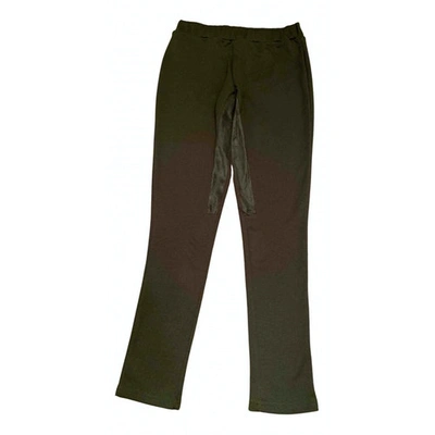 Pre-owned Silvian Heach Green Viscose Trousers