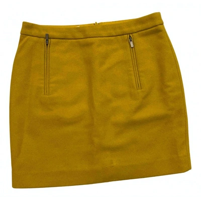 Pre-owned Comptoir Des Cotonniers Wool Mini Skirt In Yellow
