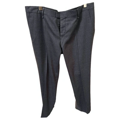 Pre-owned Costume National Wool Trousers In Grey