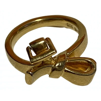 Pre-owned Celine Silver Ring In Gold