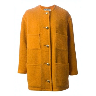 Pre-owned Guy Laroche Wool Coat In Yellow