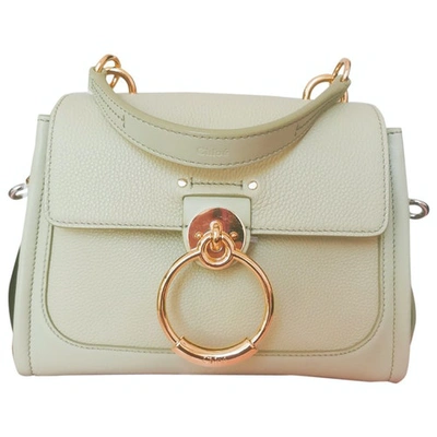 Pre-owned Chloé Tess Day Leather Handbag In Green