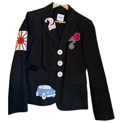 Pre-owned Moschino Black Cotton Jacket