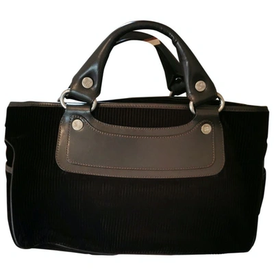 Pre-owned Celine Boogie Velvet Handbag In Brown