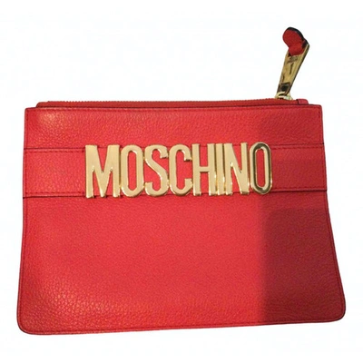Pre-owned Moschino Leather Purse In Red